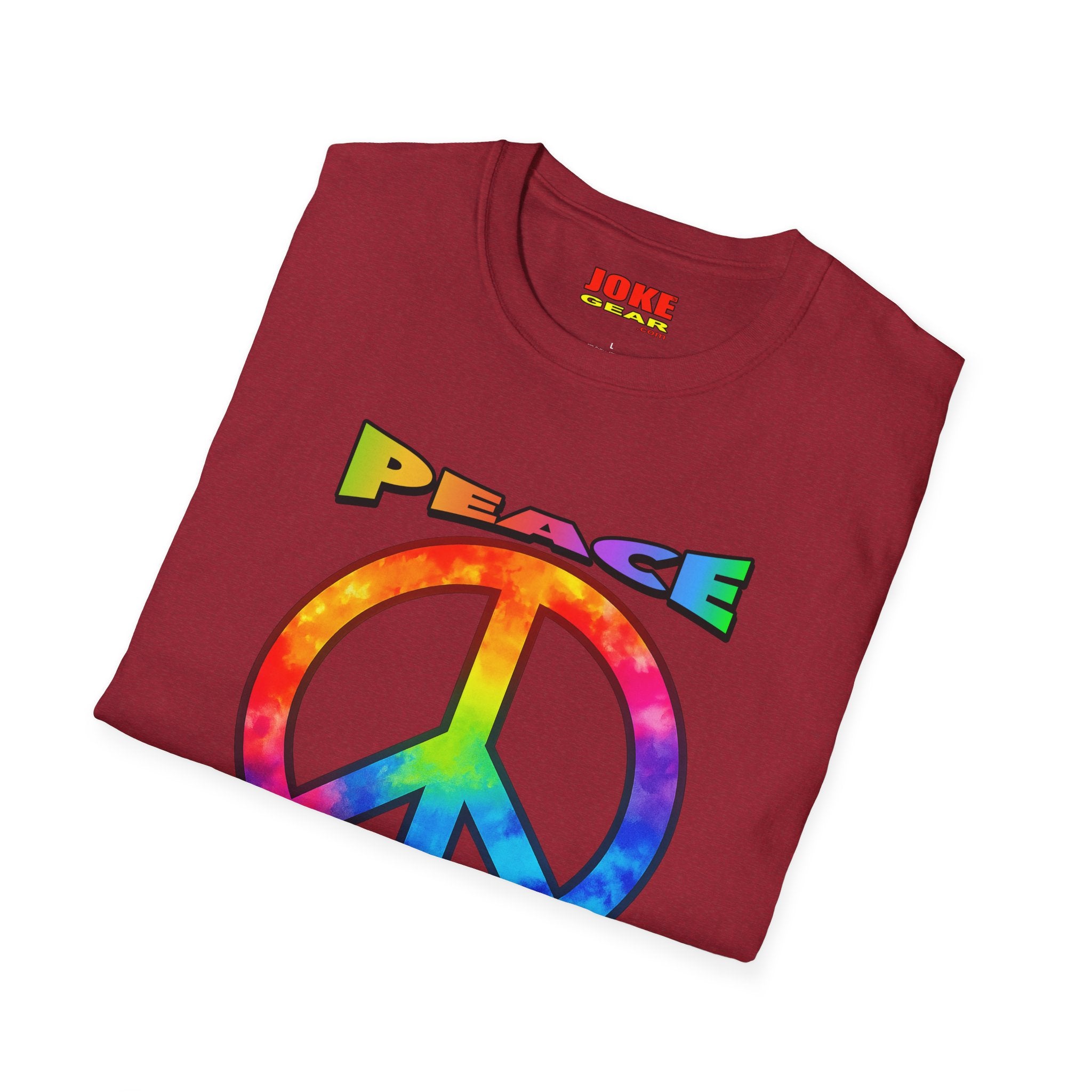 Peace NOT War T-Shirt — Tie-Dye Peace Symbol Retro Graphic Tee
