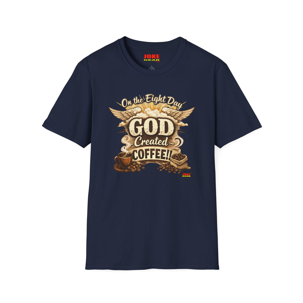 God Created Coffee T-Shirt — Vintage Coffee Lover Tee