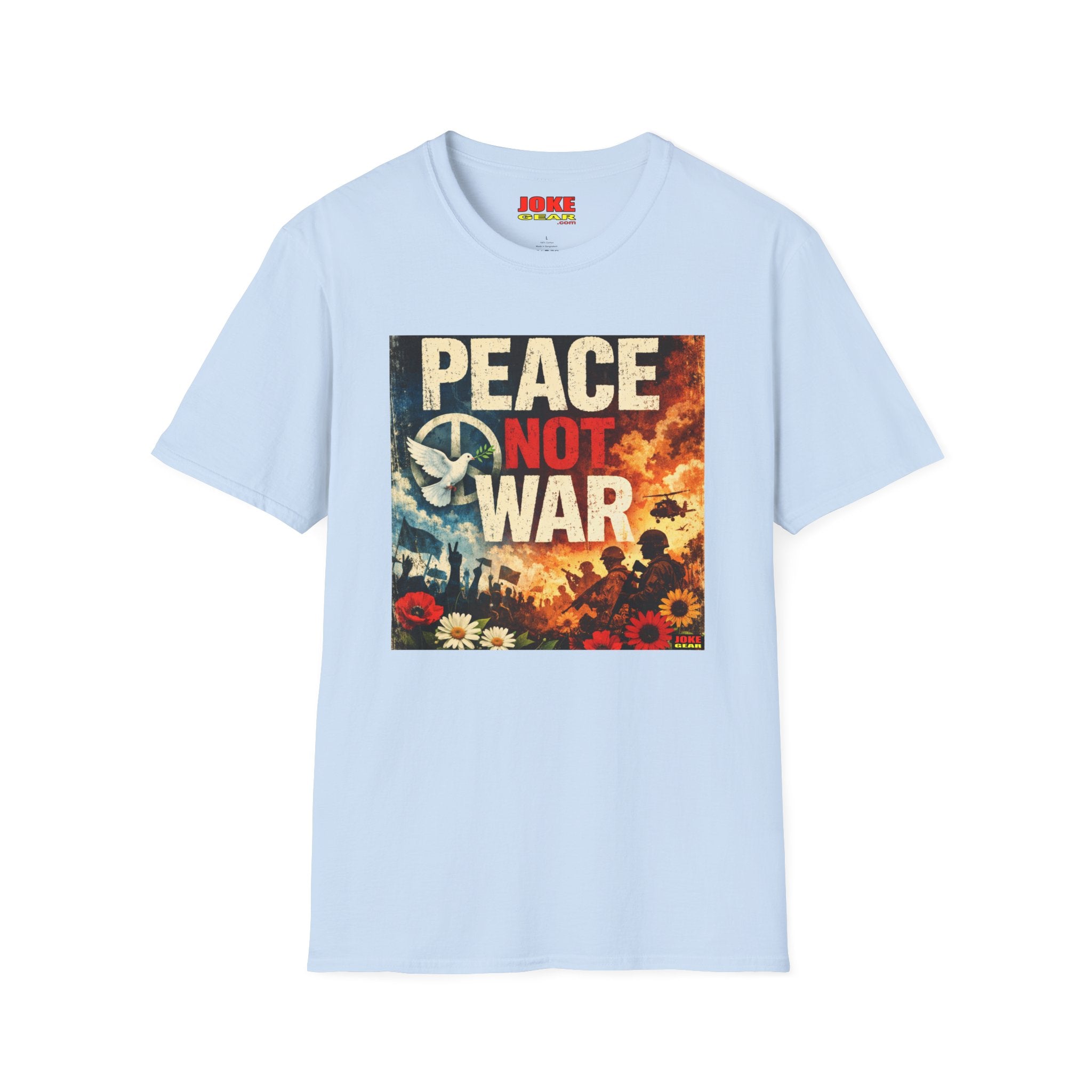 Peace Not War T-Shirt — Vintage Peace Sign Floral Graphic Tee