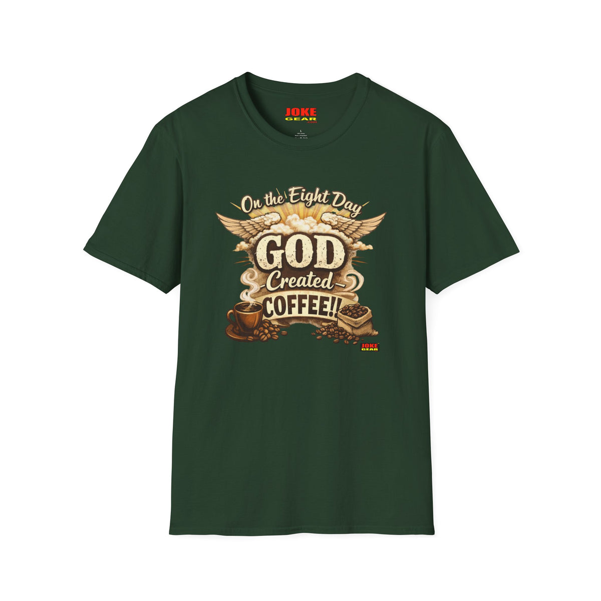 God Created Coffee T-Shirt — Vintage Coffee Lover Tee