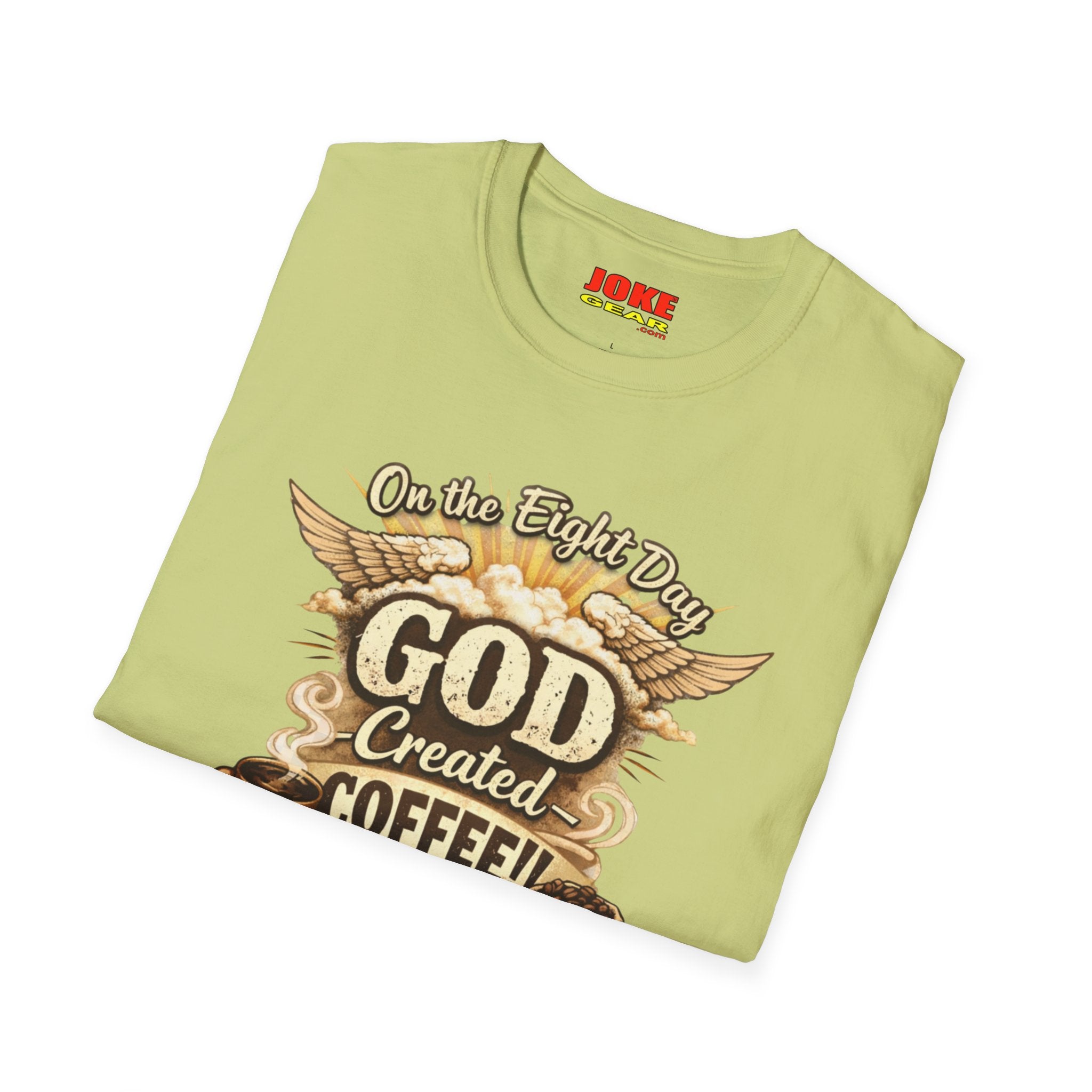 God Created Coffee T-Shirt — Vintage Coffee Lover Tee