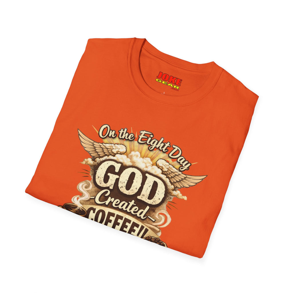 God Created Coffee T-Shirt — Vintage Coffee Lover Tee