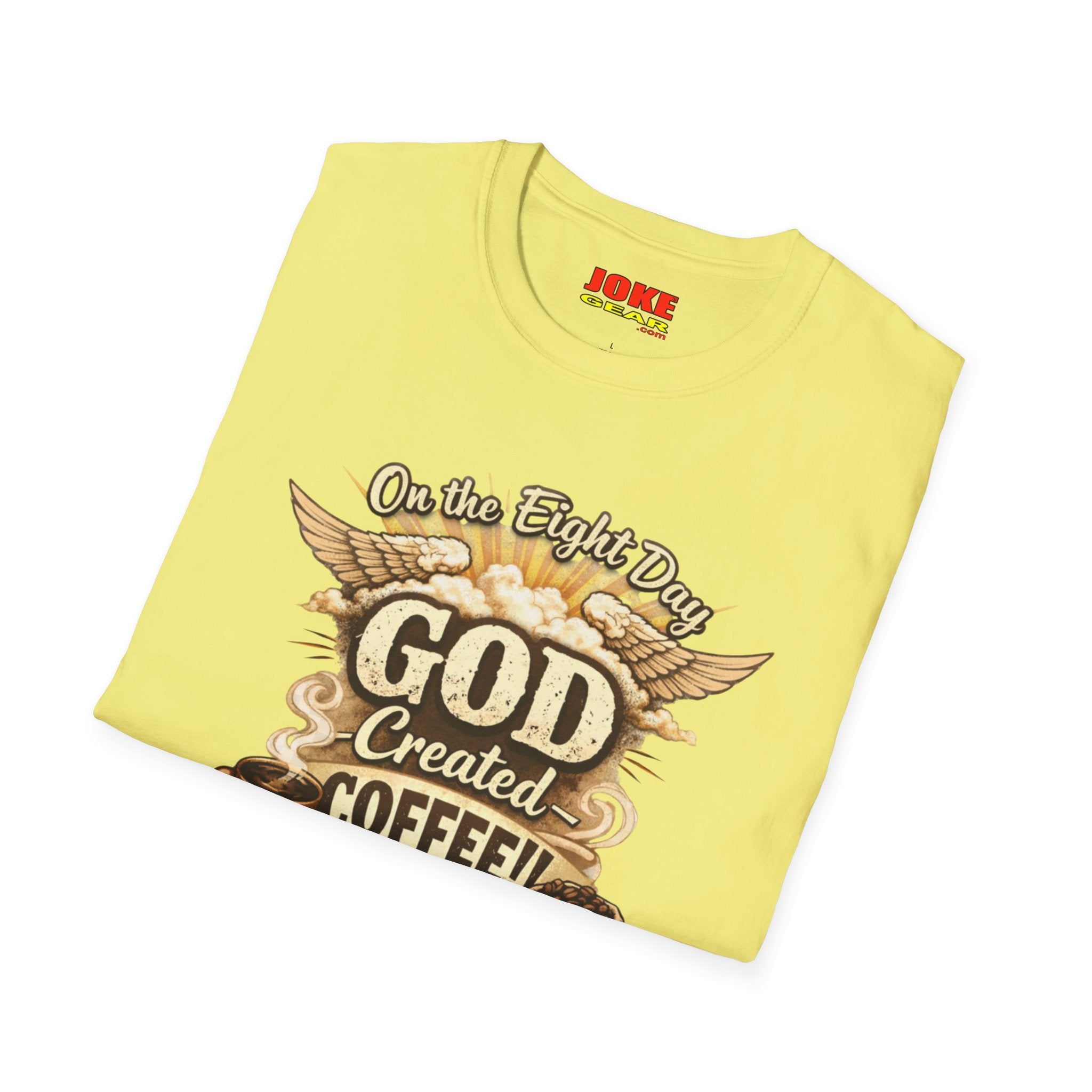 God Created Coffee T-Shirt — Vintage Coffee Lover Tee