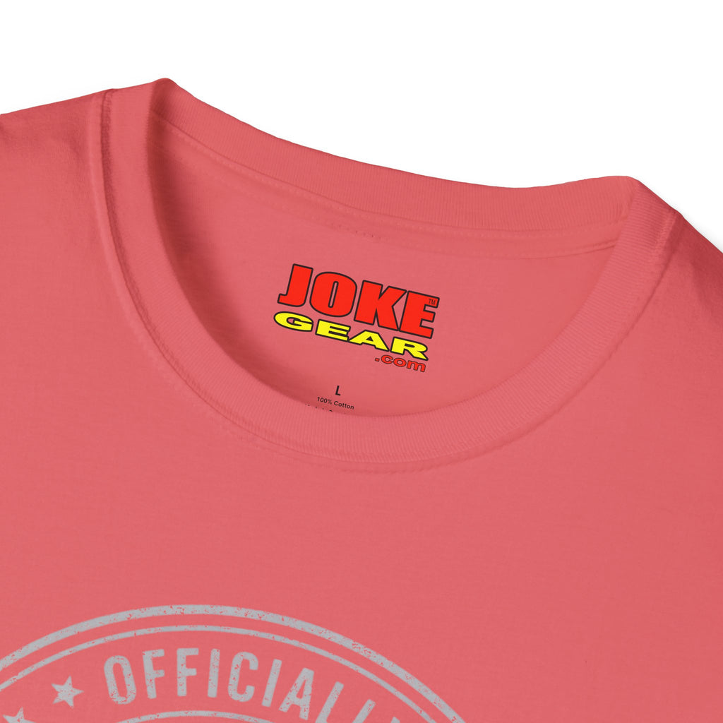 Retired Badge T-Shirt — "Officially Retired" Funny Retirement Tee