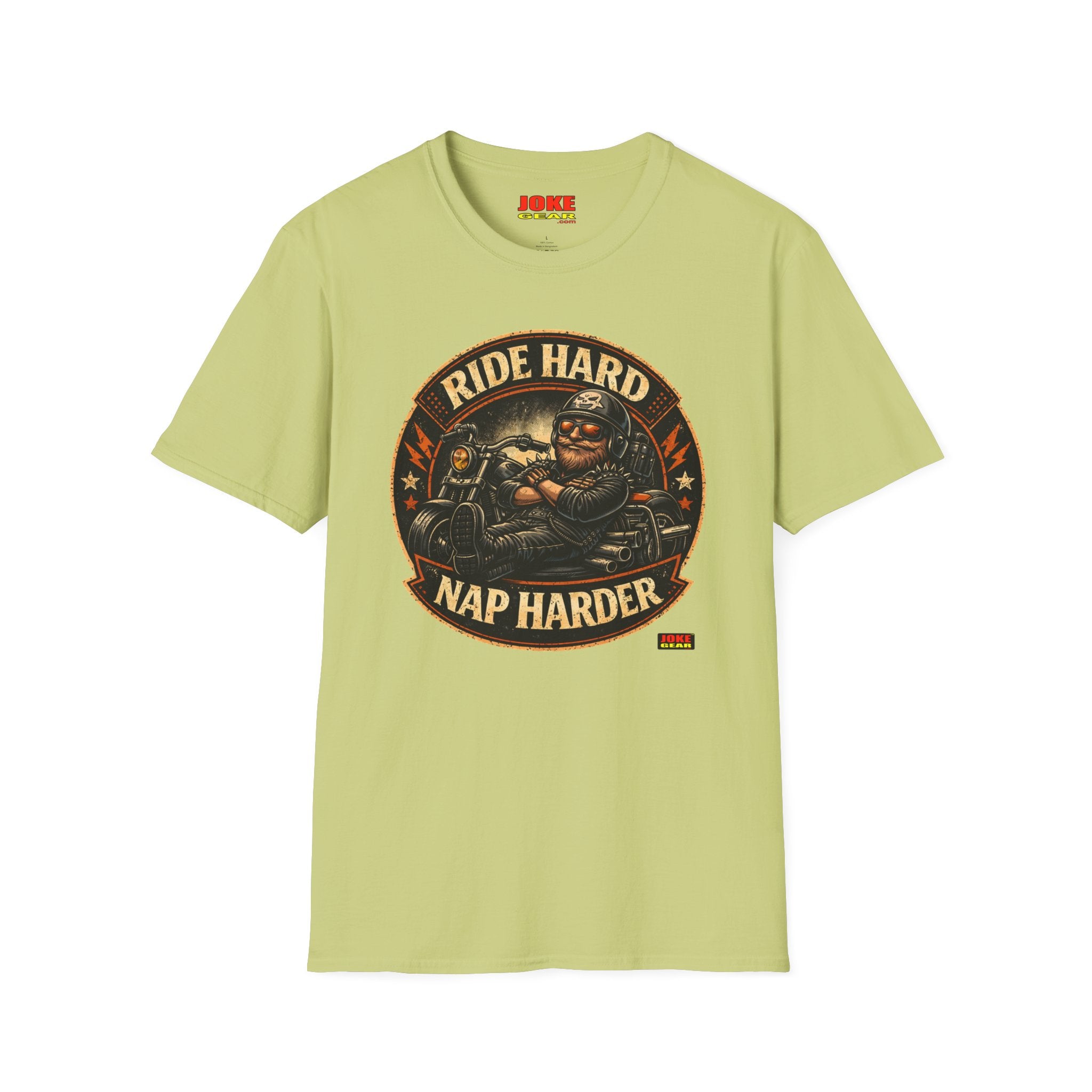 Ride Hard Nap Harder T-Shirt — Vintage Motorcycle Biker Tee