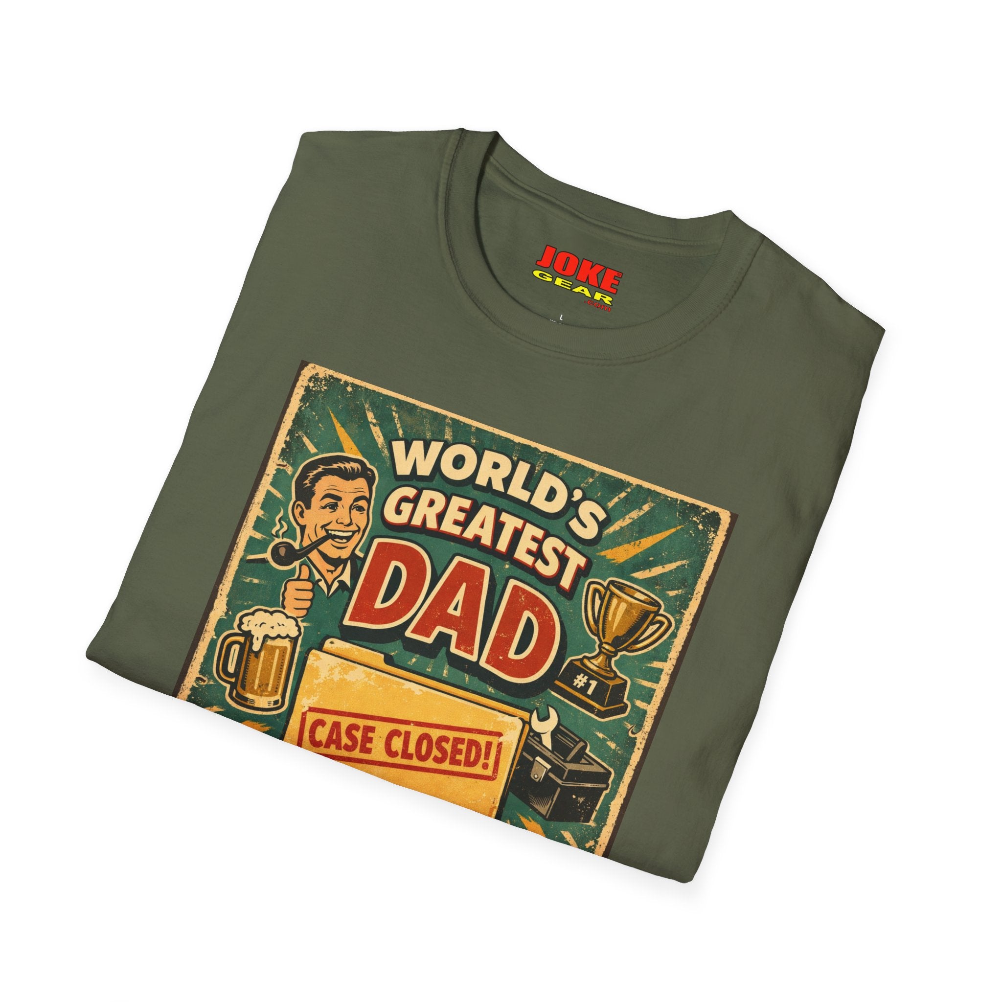 World's Greatest Dad T-Shirt – 'Case Closed' Vintage Dad Tee