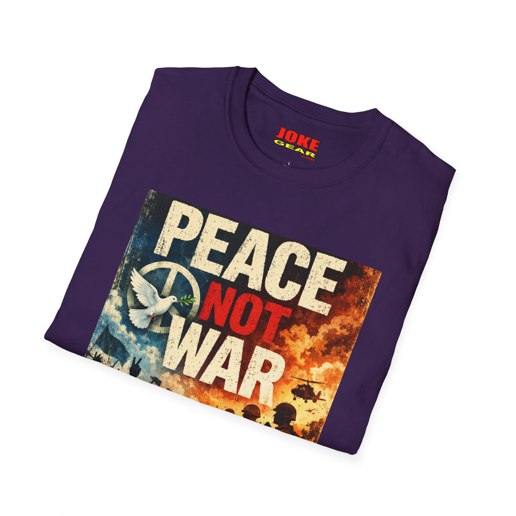 Peace Not War T-Shirt — Vintage Peace Sign Floral Graphic Tee
