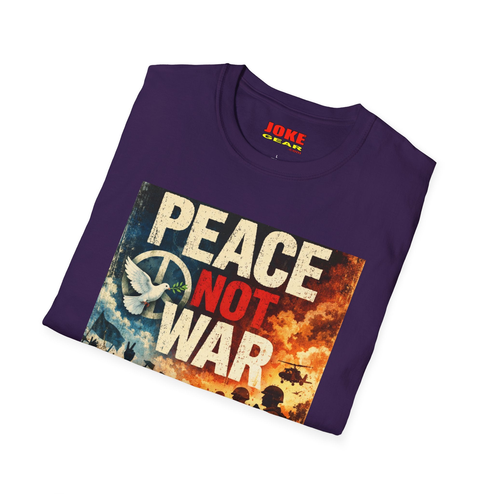 Peace Not War T-Shirt — Vintage Peace Sign Floral Graphic Tee