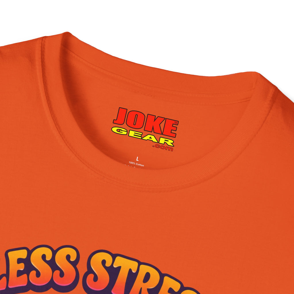 Less Stress More Groovy T-Shirt — Retro Peace Sign Hippie Tee